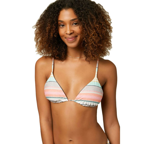 O'Neill Cayo Cruz Stripe Revo Top for Women Multi Cruz Stripe Small